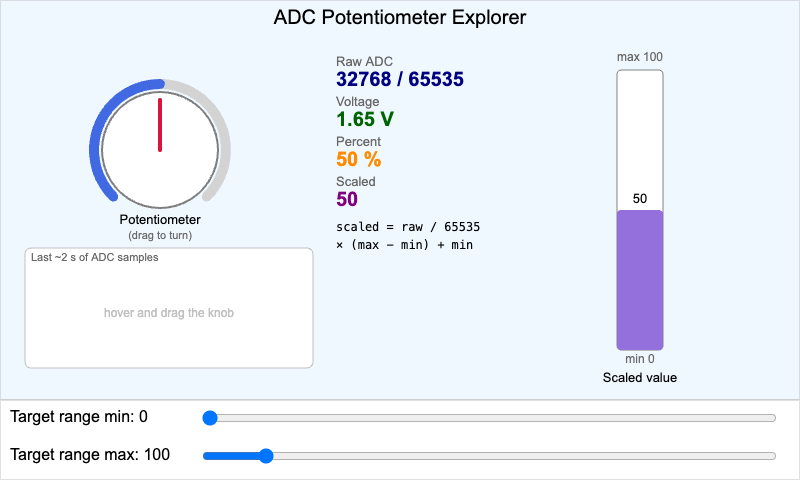 ADC and Potentiometer Explorer