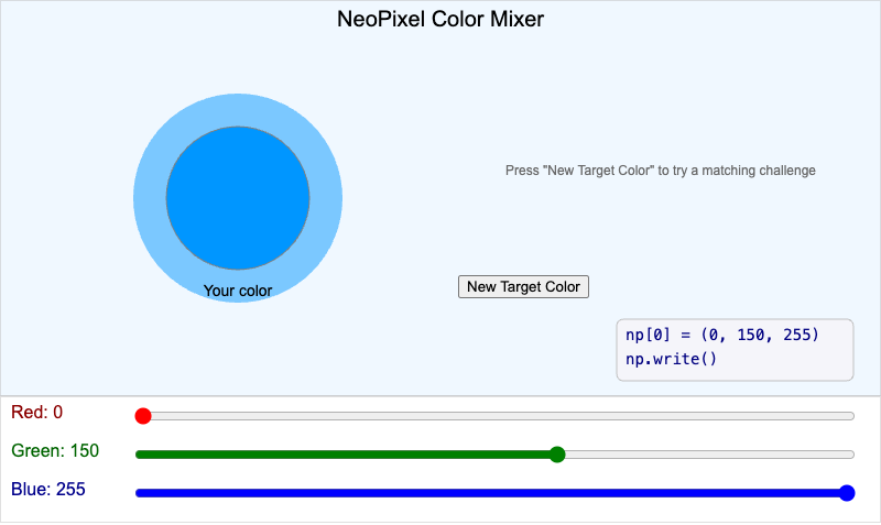 NeoPixel Color Mixer