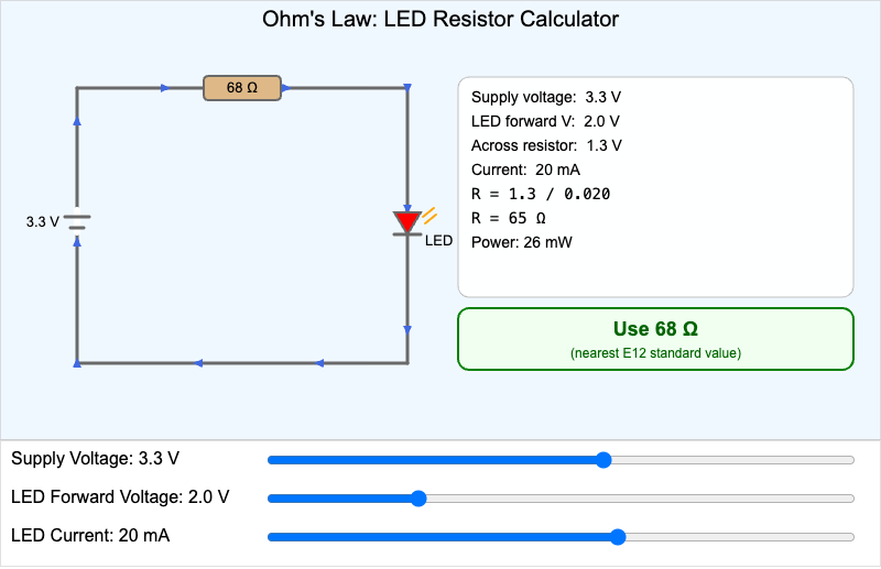 Ohm's Law Interactive Calculator