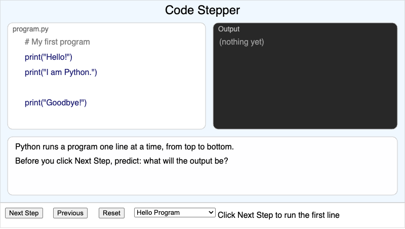 Code Stepper