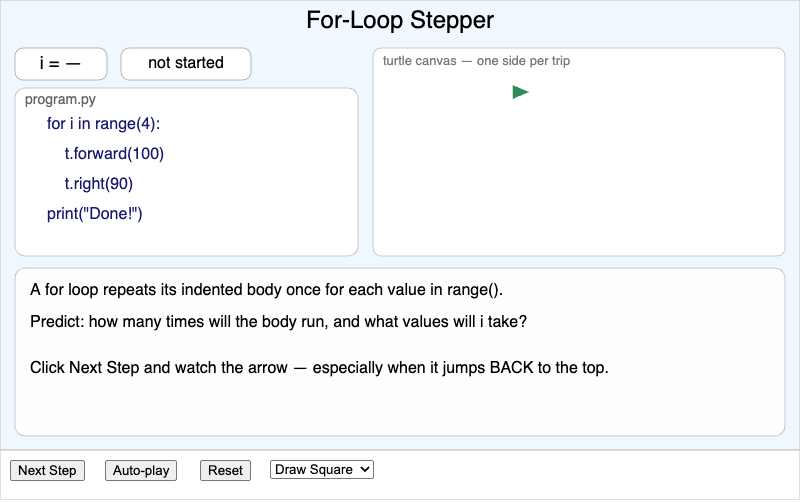 For-Loop Stepper