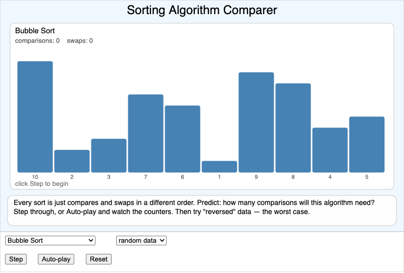 Sorting Algorithm Comparer