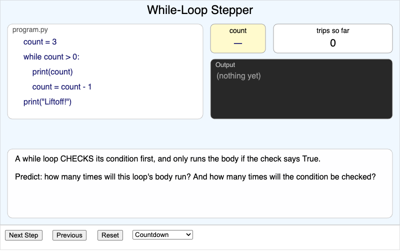While-Loop Stepper