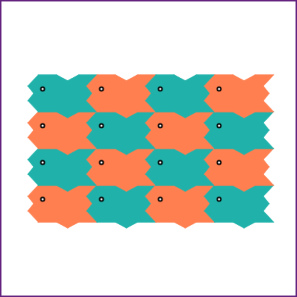 Escher-Style Fish Tile