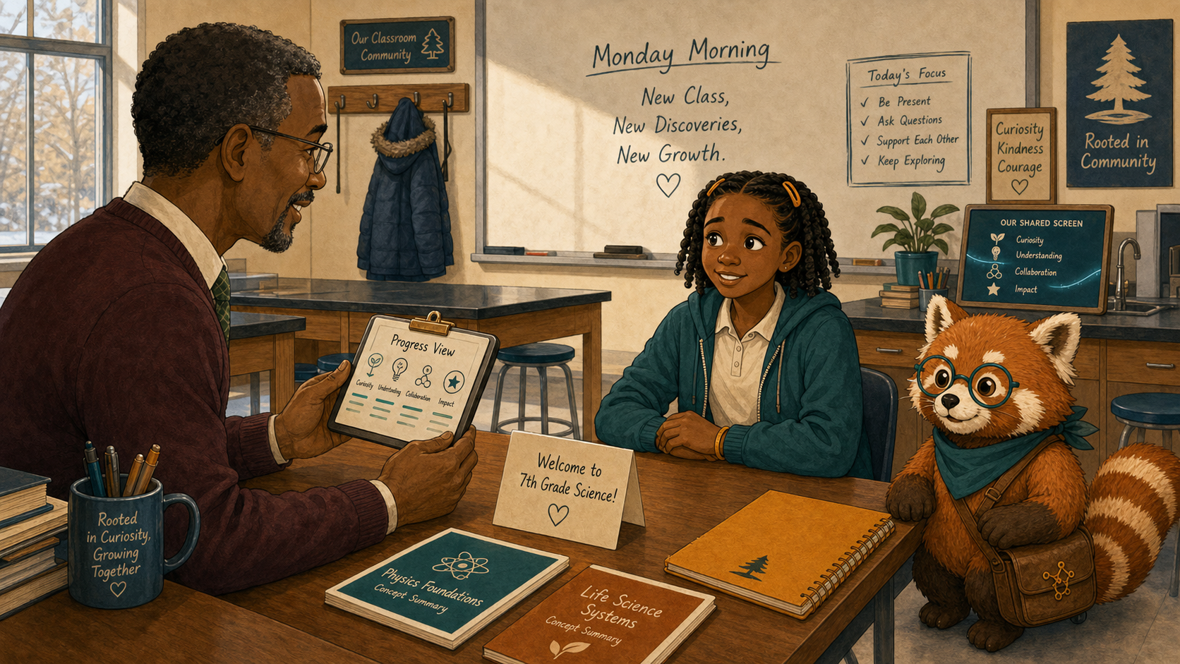 Leila meets her new science teacher