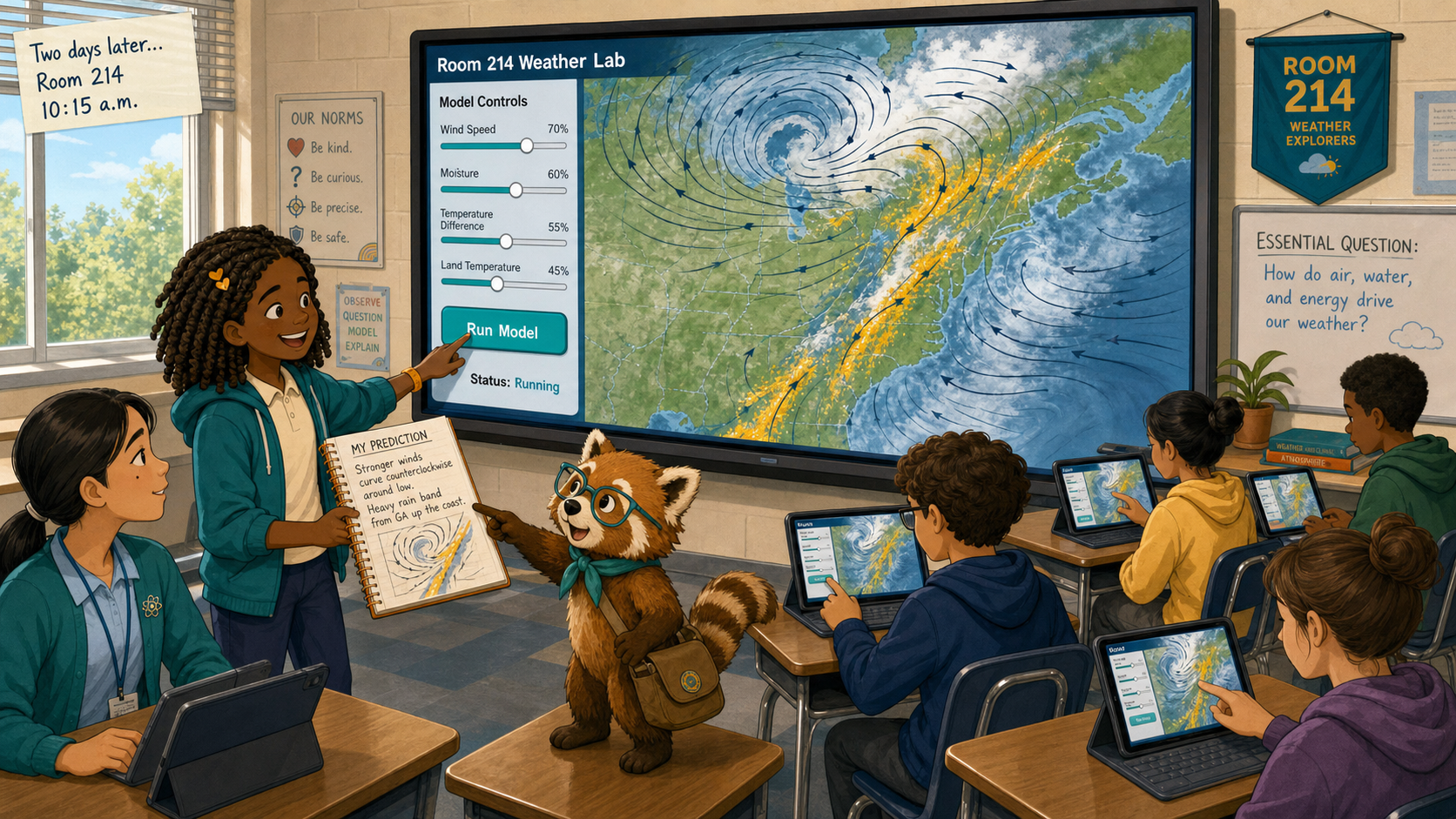 Leila runs the revised climate model
