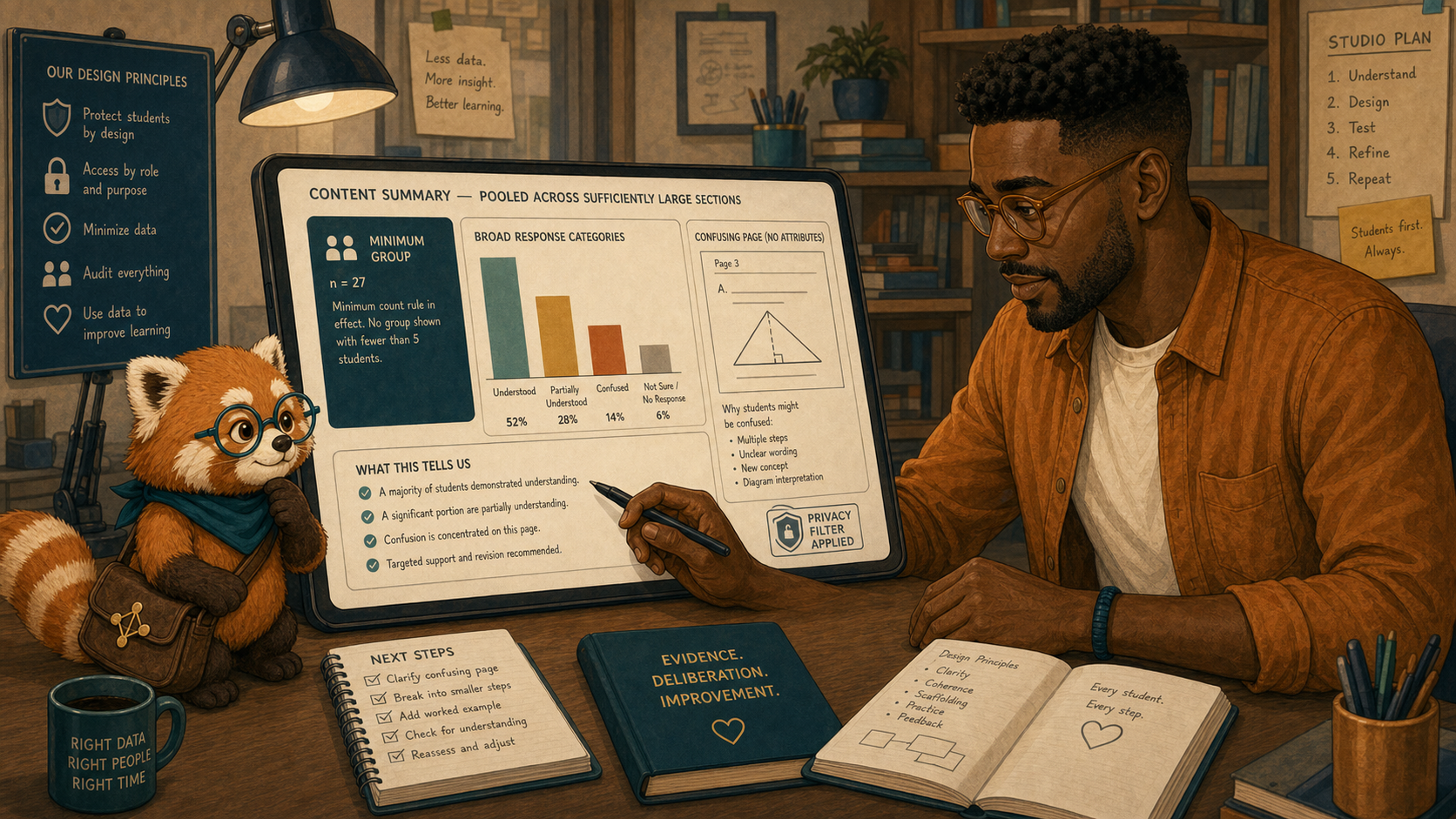 Noah receives a larger de-identified content pattern