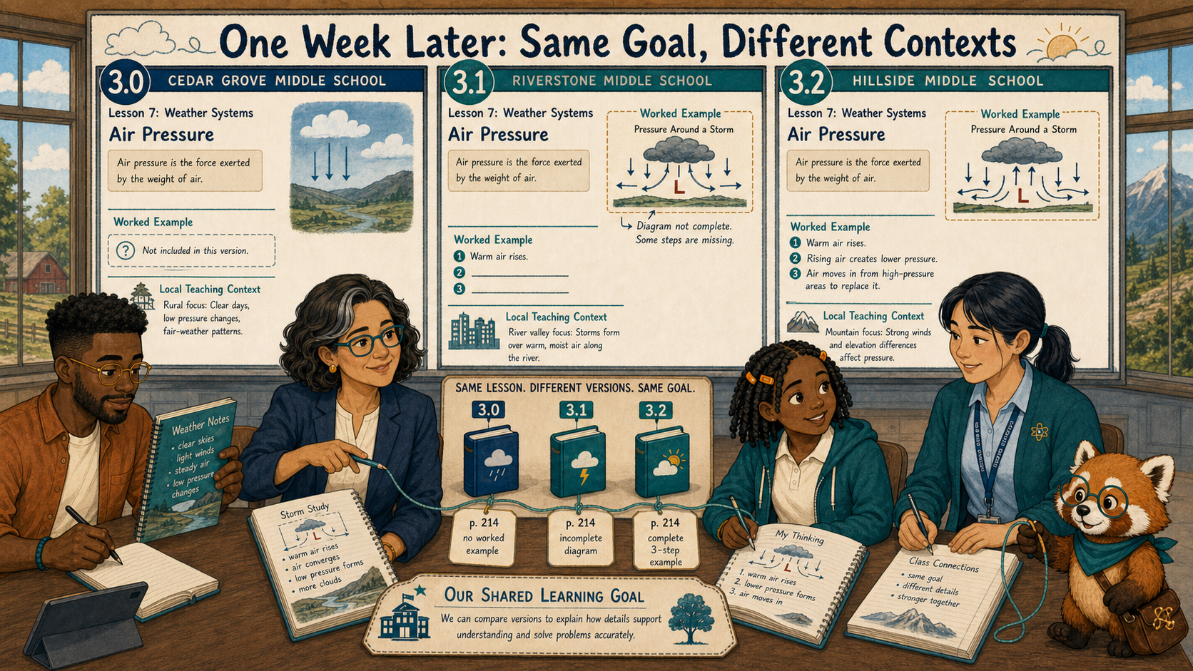 Three schools use the same supported release