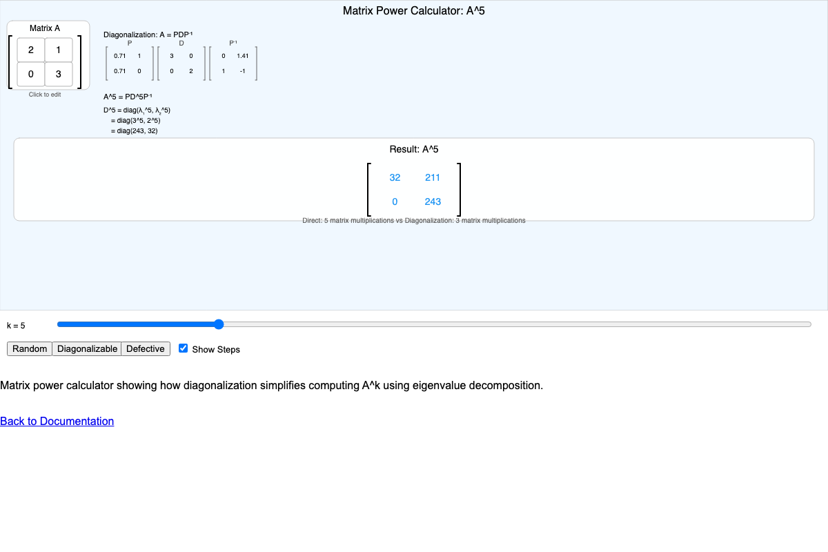 Matrix Power Calculator