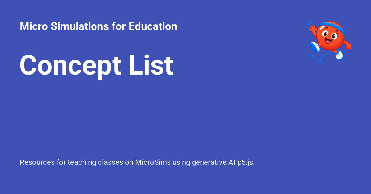 Micro List Concept List - Micro Simulations for Education