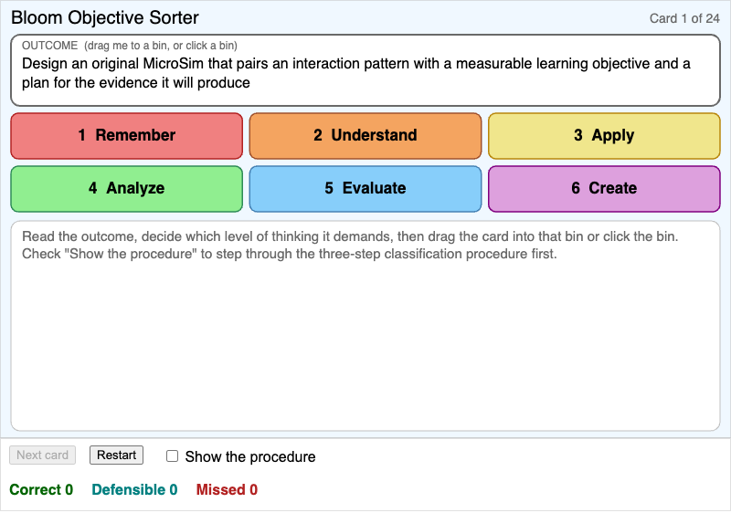 Bloom Objective Sorter