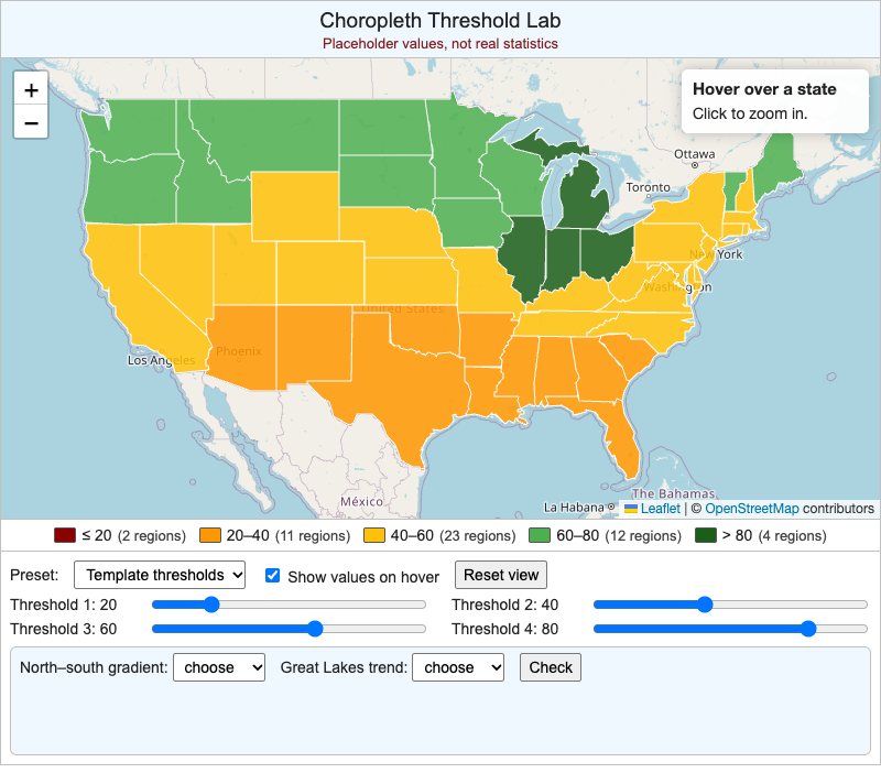 Choropleth Threshold Lab