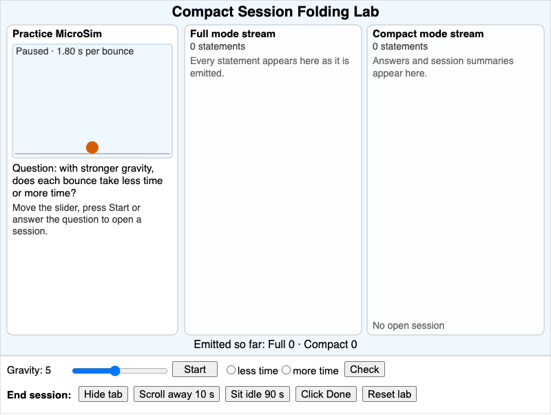 Compact Session Folding Lab