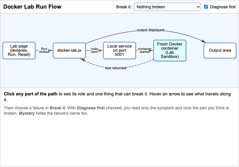Docker Lab Run Flow
