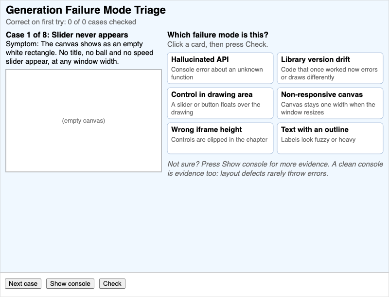 Generation Failure Mode Triage
