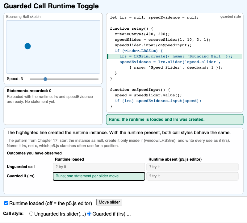 Guarded Call Runtime Toggle