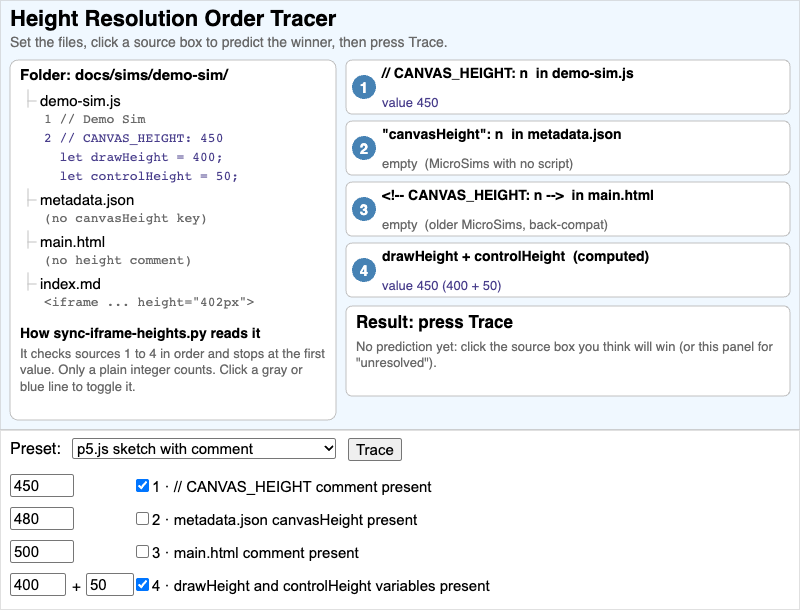 Height Resolution Order Tracer