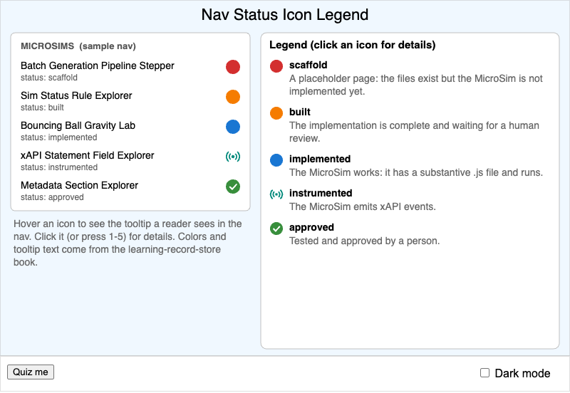Nav Status Icon Legend