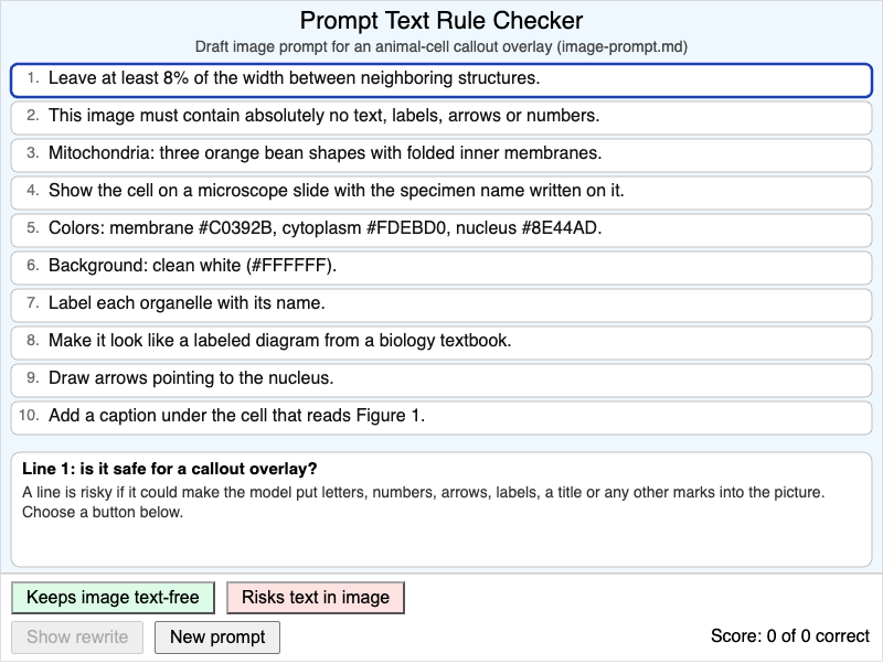 Prompt Text Rule Checker