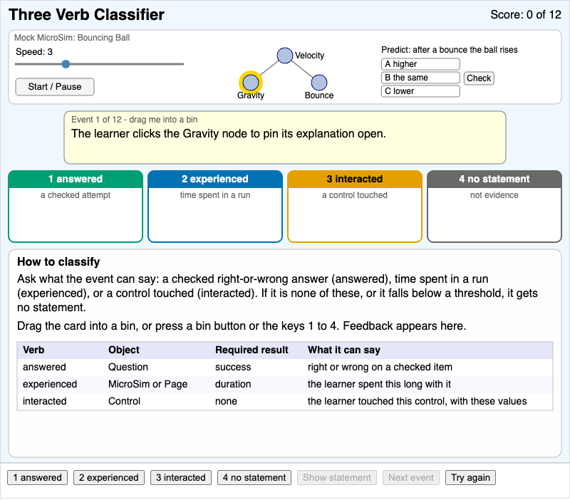 Three Verb Classifier