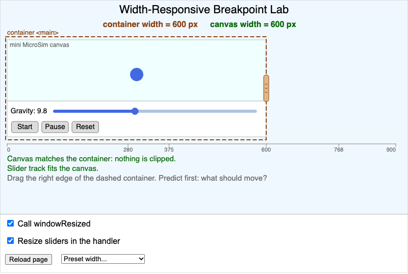 Width-Responsive Breakpoint Lab