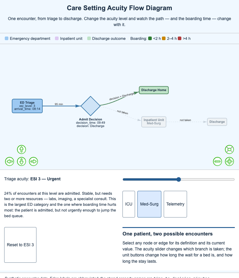 Care Setting Acuity Flow Diagram
