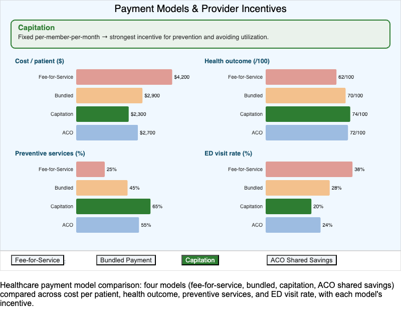 Healthcare Payment Model Comparison MicroSim