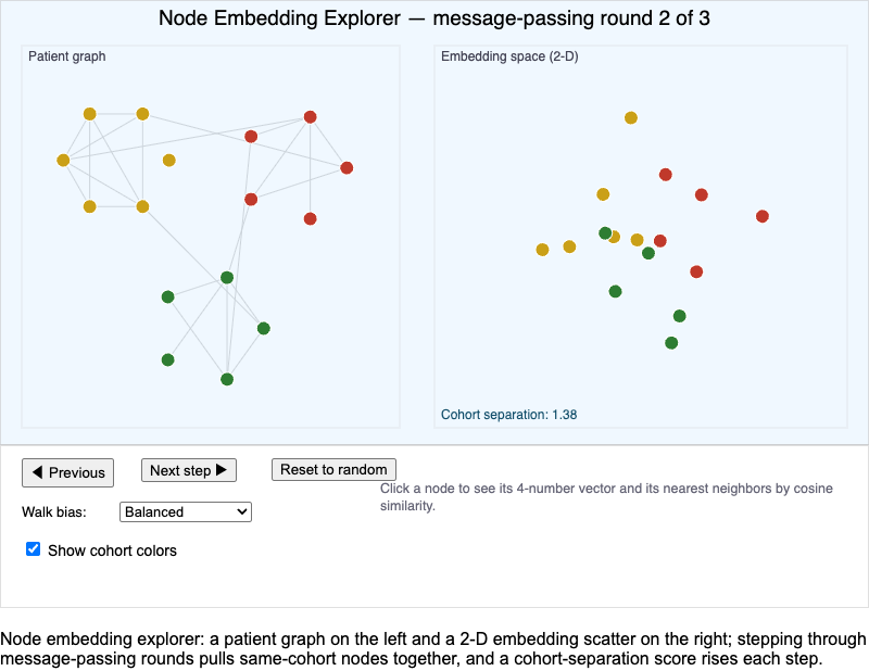 Node Embedding Explorer MicroSim