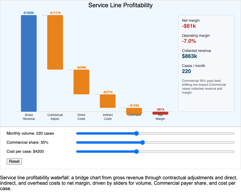 Service Line Profitability Analysis Interactive MicroSim