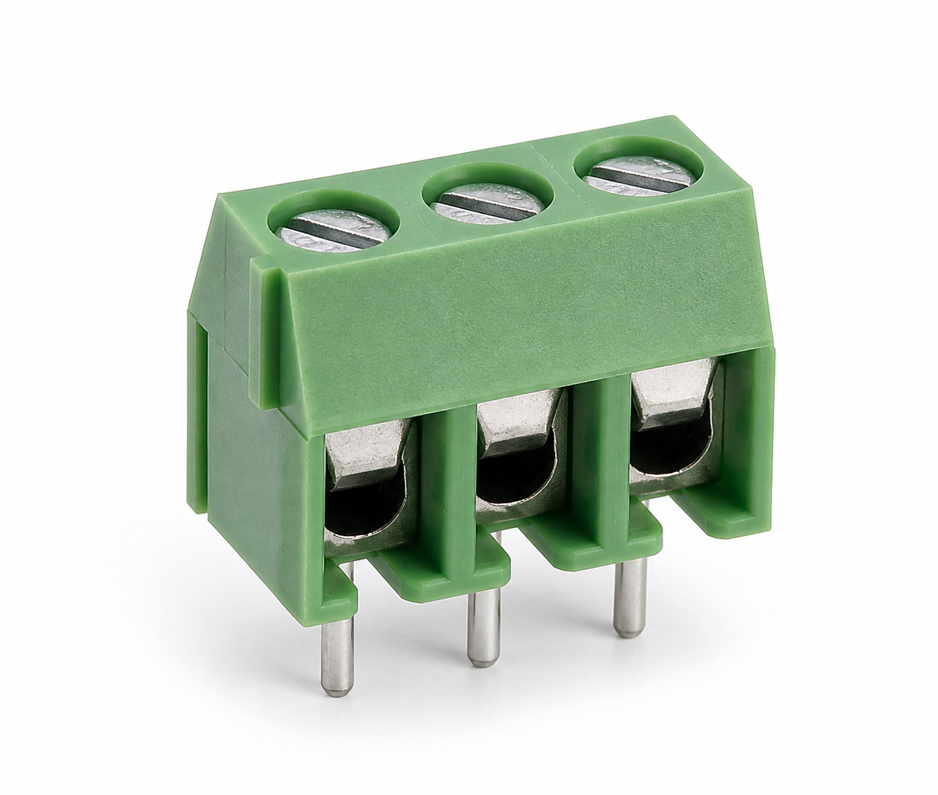 Three-terminal screw header