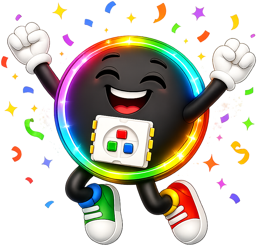 Pixel celebrating