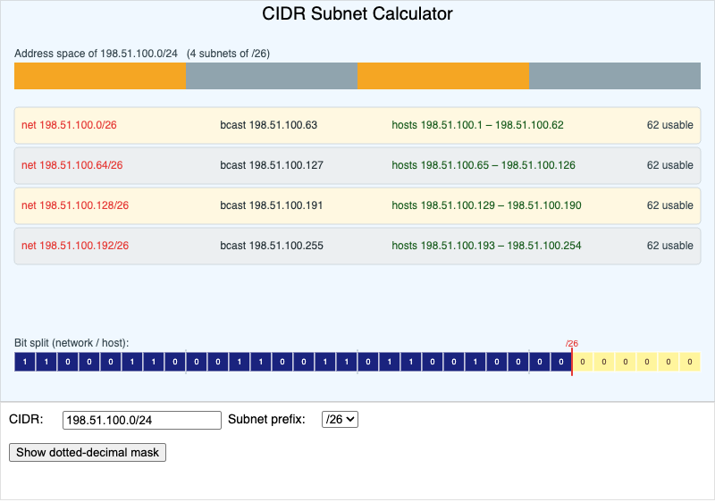 "CIDR Subnet Calculator"