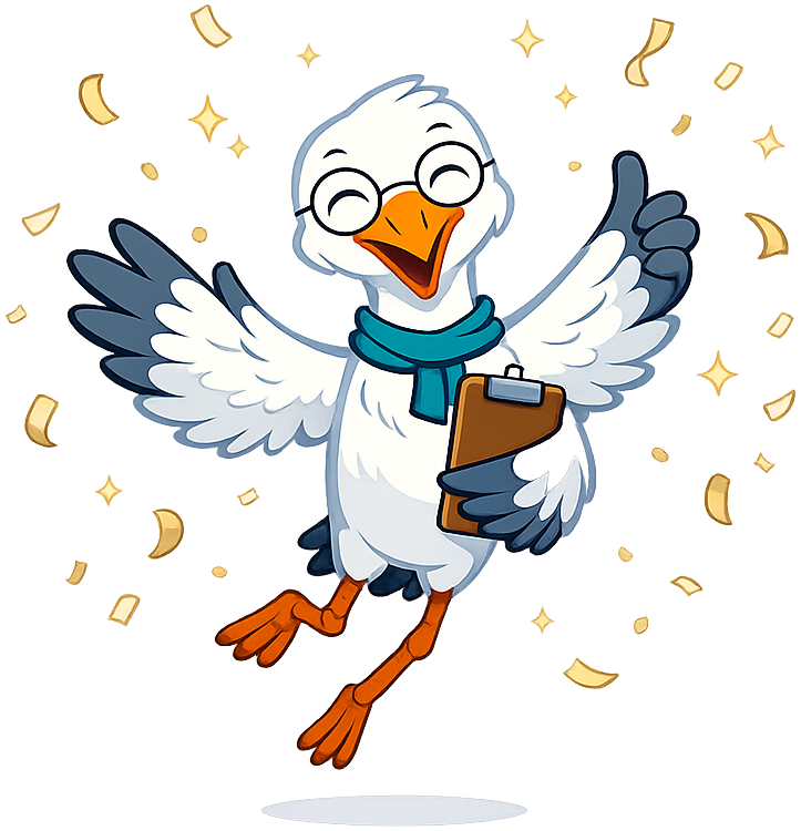 Sage raises a wing in celebration