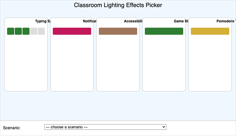 Classroom Lighting Effects Picker