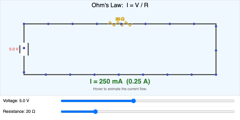 Ohm's Law Circuit Simulator