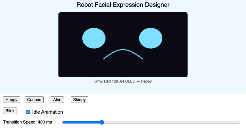 Robot Facial Expression Designer