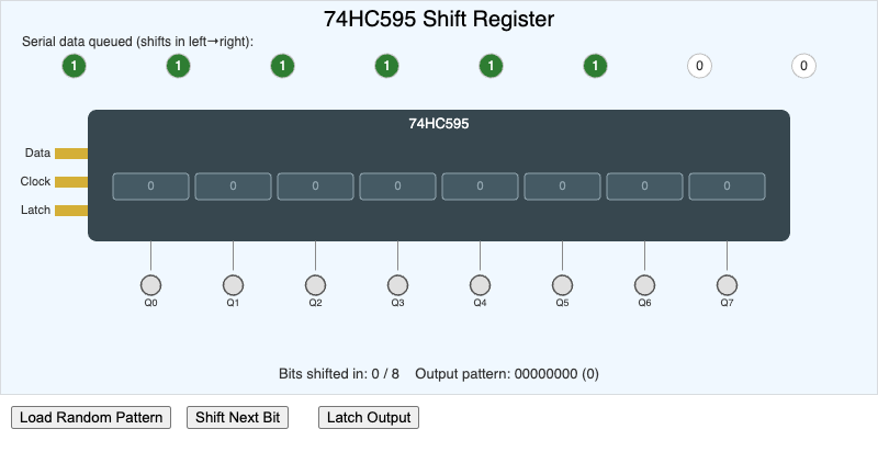 Shift Register Bit-Shift Visualizer