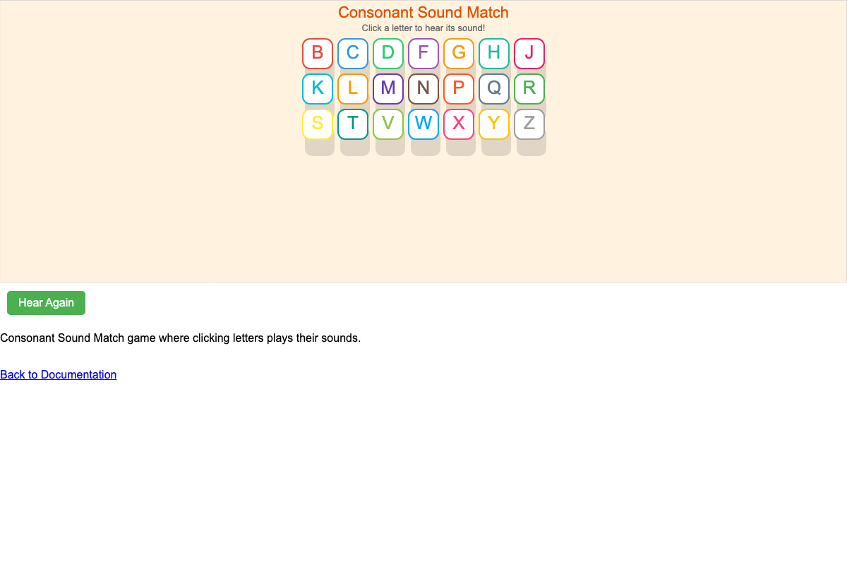 Consonant Sound Match