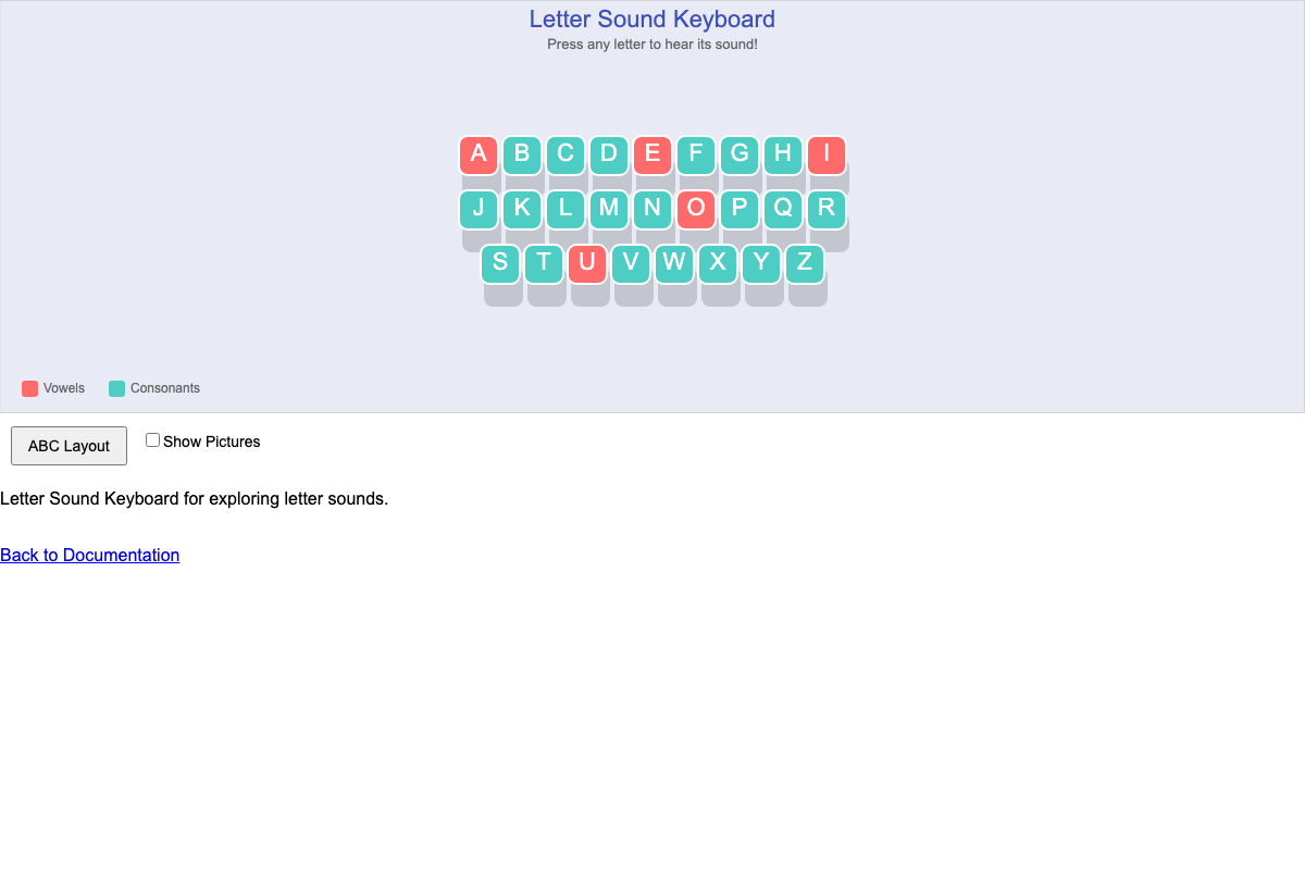 Letter Sound Keyboard