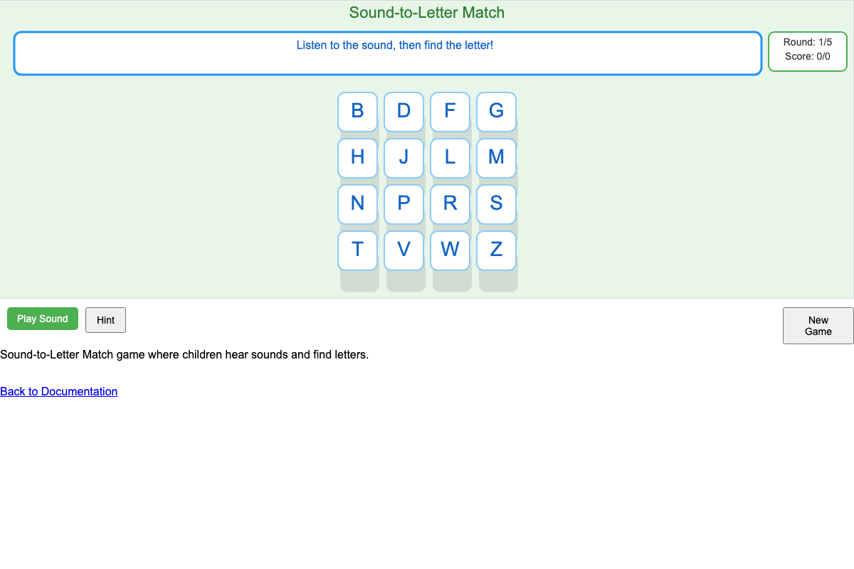 Sound-to-Letter Match