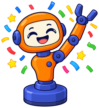 Servo celebrating