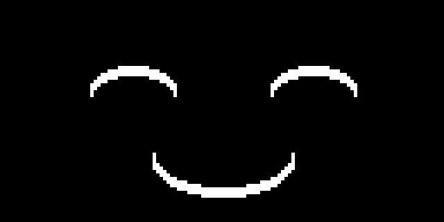 Sample output of the blinking face