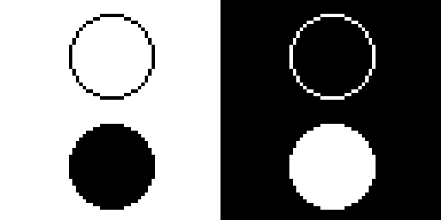 Sample output of the four circles