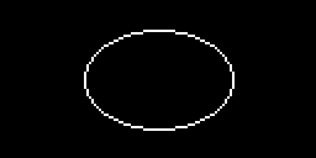 Sample output of the ellipse program