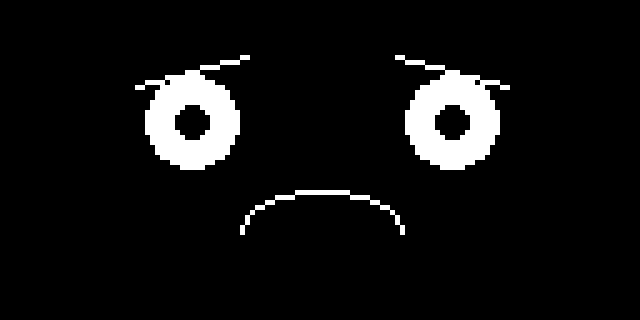 A sad expression