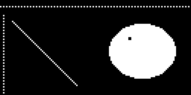 Sample output of the pixel program