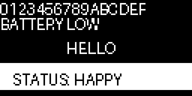 Sample output of the text program