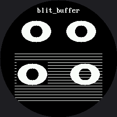 Simulated output of 09-blit.py