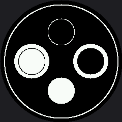 Simulated output of 07-circle.py
