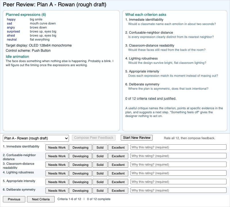 Capstone Rubric Scoring Tool